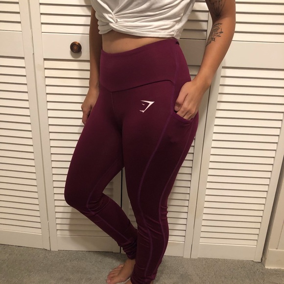 Gymshark Maroon Leggings Clearance, 58 